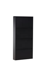 Ushuaia Schuhschrank - schwarz/Stahl - Schuhschränke - ALVAHOME