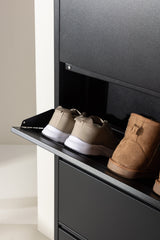 Ushuaia Schuhschrank - schwarz/Stahl - Schuhschränke - ALVAHOME