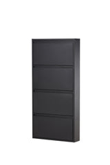 Ushuaia Schuhschrank - schwarz/Stahl - Schuhschränke - ALVAHOME