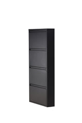 Ushuaia Schuhschrank - schwarz/Stahl - Schuhschränke - ALVAHOME