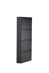 Ushuaia Schuhschrank - schwarz/Stahl - Schuhschränke - ALVAHOME