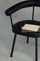Västerås x Josefin Lustig Esszimmerstuhl - schwarz/Stahl - Essstühle - ALVAHOME