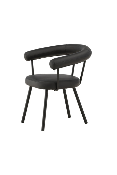 Västerås x Josefin Lustig Esszimmerstuhl - schwarz/Stahl - Essstühle - ALVAHOME