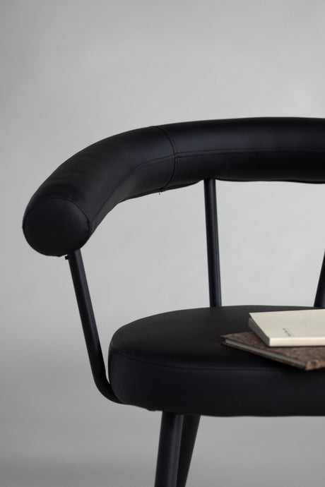 Västerås x Josefin Lustig Esszimmerstuhl - schwarz/Stahl - Essstühle - ALVAHOME