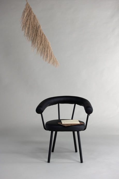 Västerås x Josefin Lustig Esszimmerstuhl - schwarz/Stahl - Essstühle - ALVAHOME