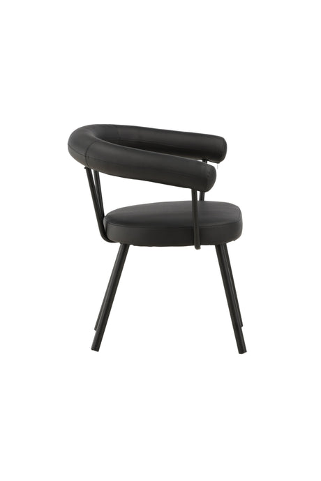 Västerås x Josefin Lustig Esszimmerstuhl - schwarz/Stahl - Essstühle - ALVAHOME