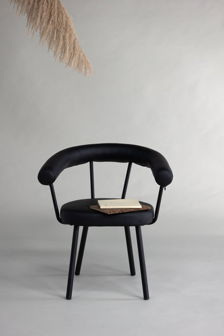 Västerås x Josefin Lustig Esszimmerstuhl - schwarz/Stahl - Essstühle - ALVAHOME