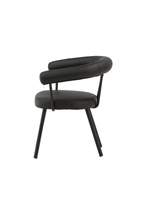 Västerås x Josefin Lustig Esszimmerstuhl - schwarz/Stahl - Essstühle - ALVAHOME