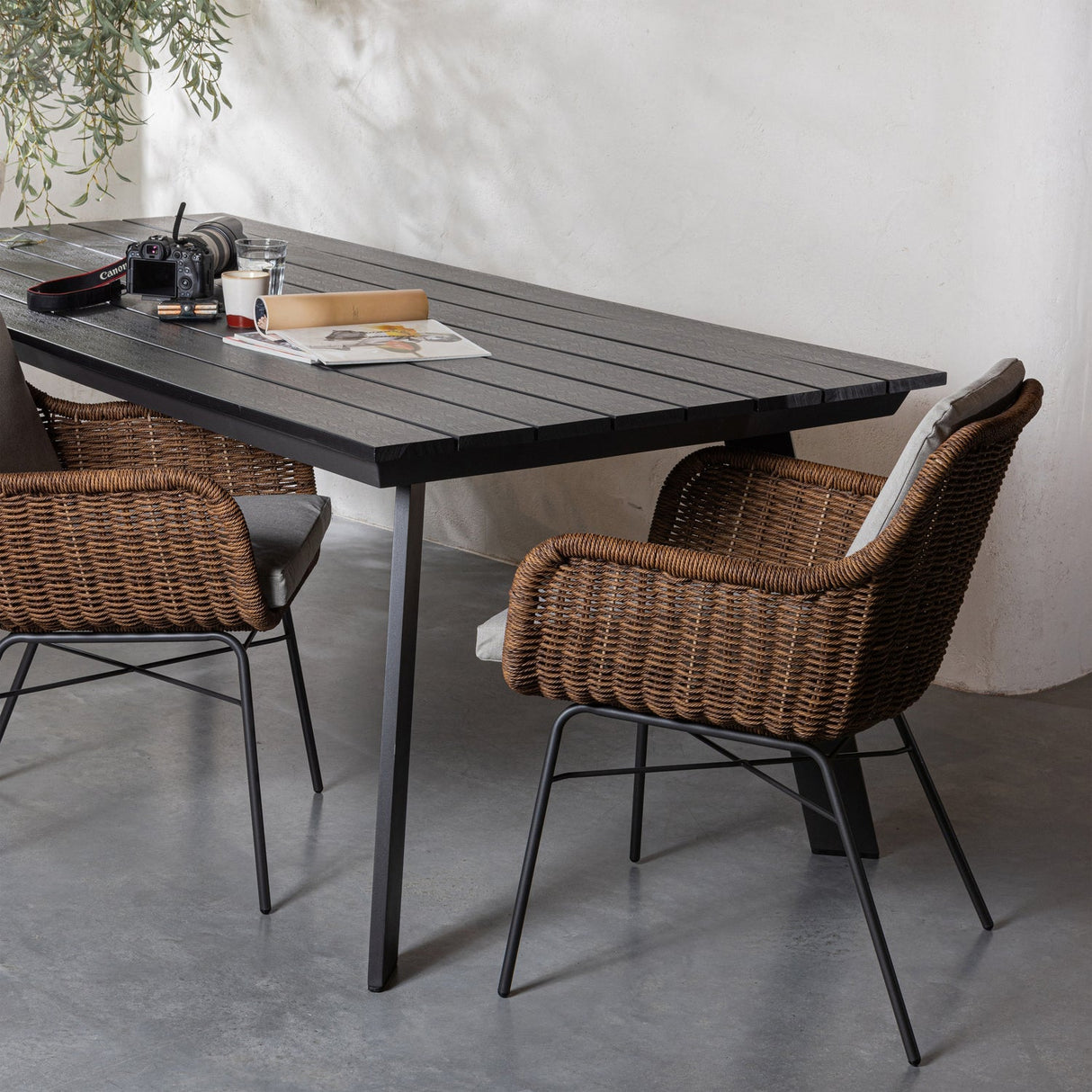 Veerle Outdoor - Esstisch - anthrazit/Aluminium/Polywood - Outdoor - Esstische - ALVAHOME