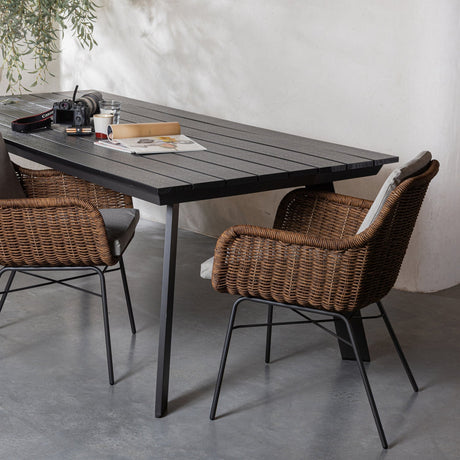 Veerle Outdoor - Esstisch - anthrazit/Aluminium/Polywood - Outdoor - Esstische - ALVAHOME
