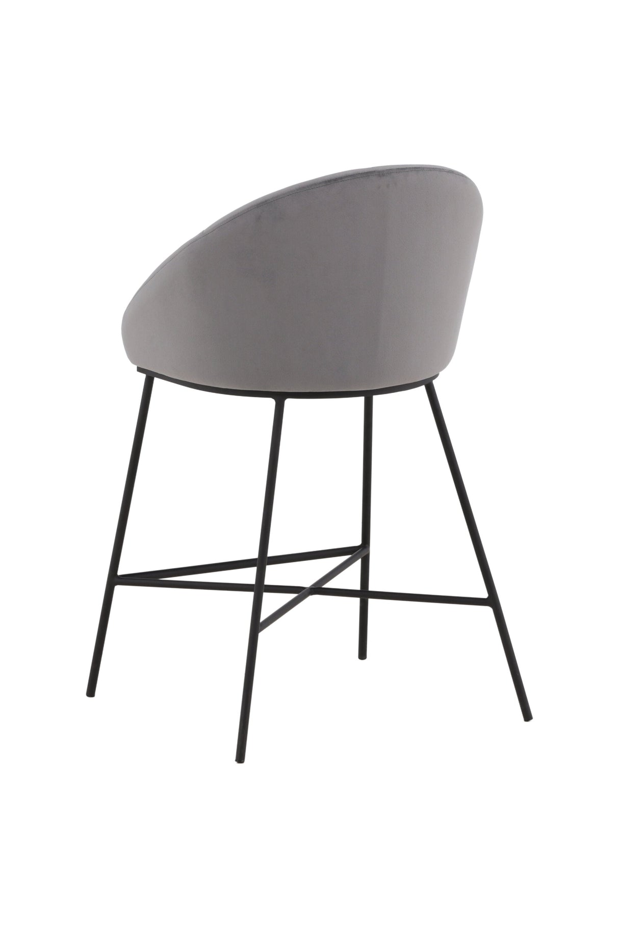 Velvet Barhocker - dunkelgrau/Stahl - Barhocker - ALVAHOME