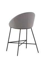 Velvet Barhocker - dunkelgrau/Stahl - Barhocker - ALVAHOME