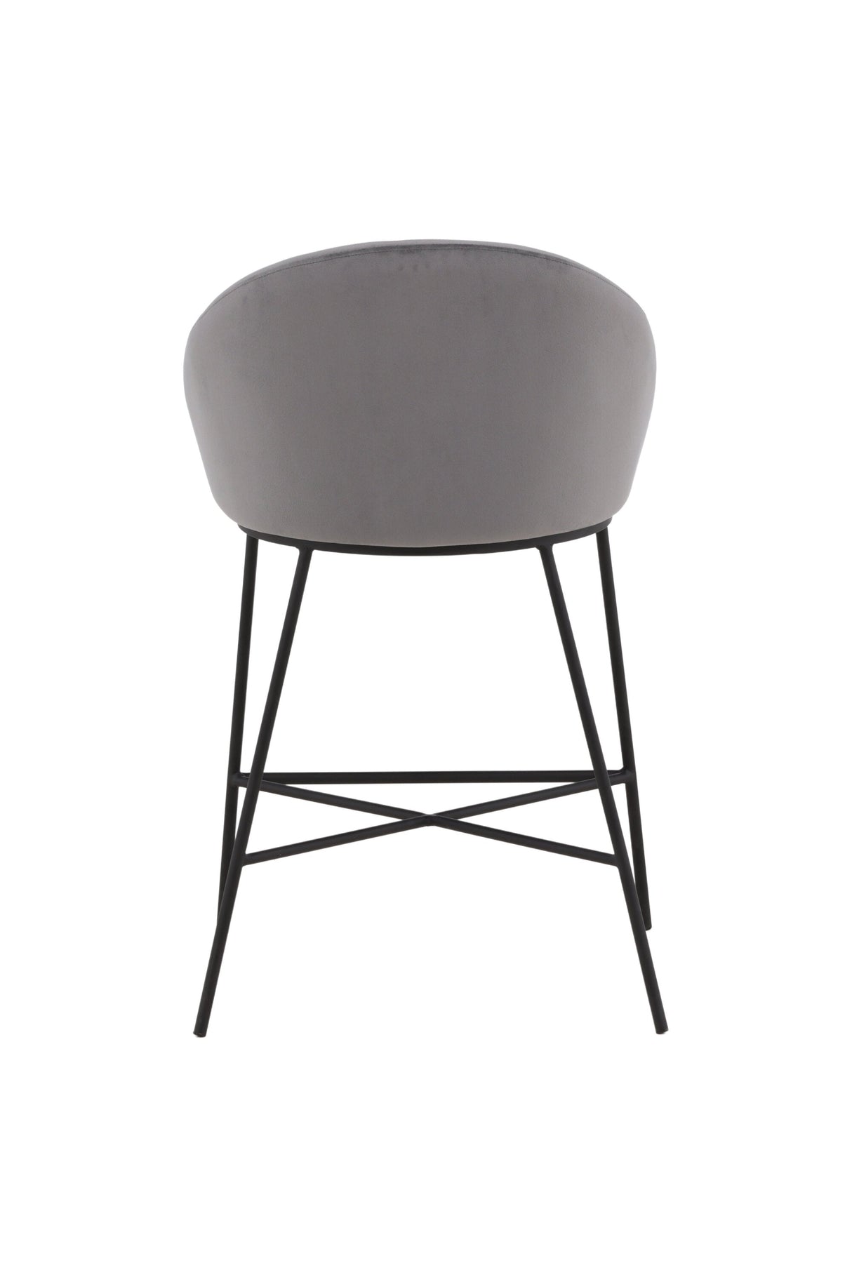 Velvet Barhocker - dunkelgrau/Stahl - Barhocker - ALVAHOME