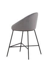 Velvet Barhocker - dunkelgrau/Stahl - Barhocker - ALVAHOME