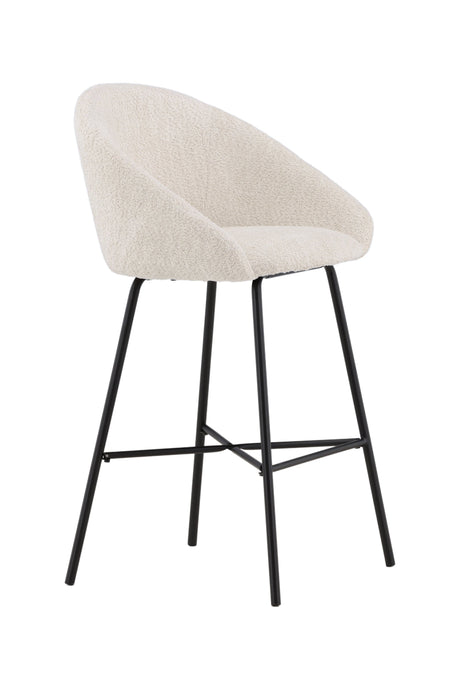 Velvet Barhocker - weiß/Stahl - Barhocker - ALVAHOME