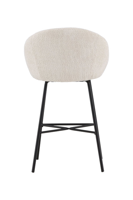 Velvet Barhocker - weiß/Stahl - Barhocker - ALVAHOME