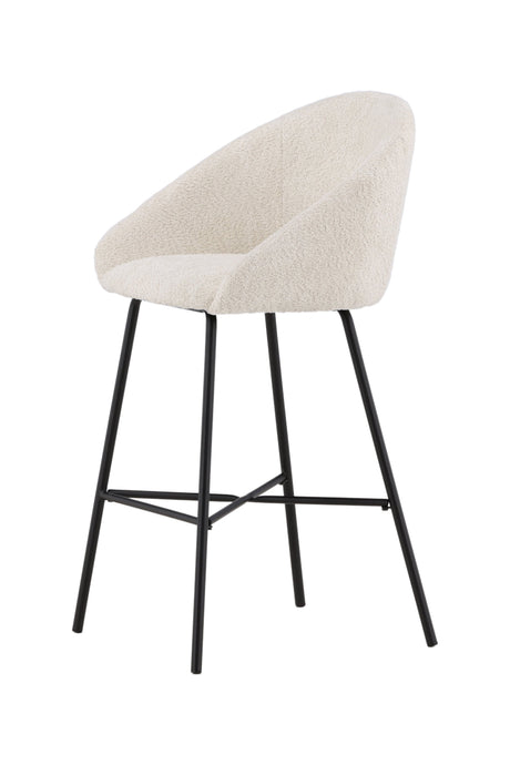 Velvet Barhocker - weiß/Stahl - Barhocker - ALVAHOME