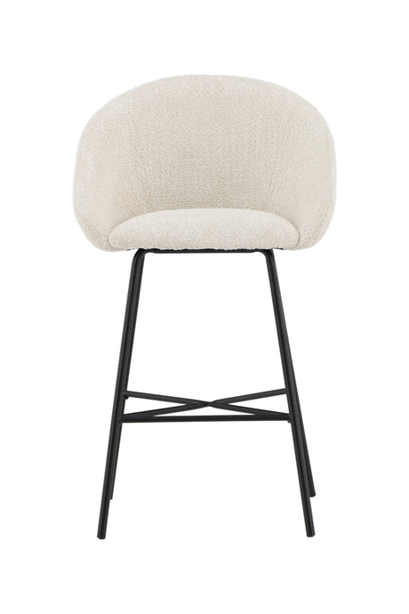 Velvet Barhocker - weiß/Stahl - Barhocker - ALVAHOME