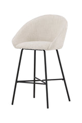 Velvet Barhocker - weiß/Stahl - Barhocker - ALVAHOME