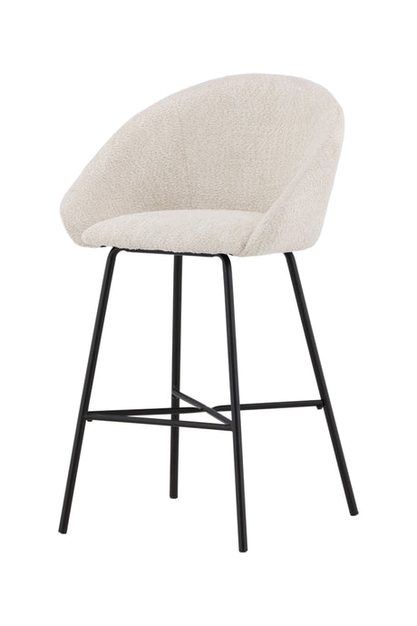 Velvet Barhocker - weiß/Stahl - Barhocker - ALVAHOME