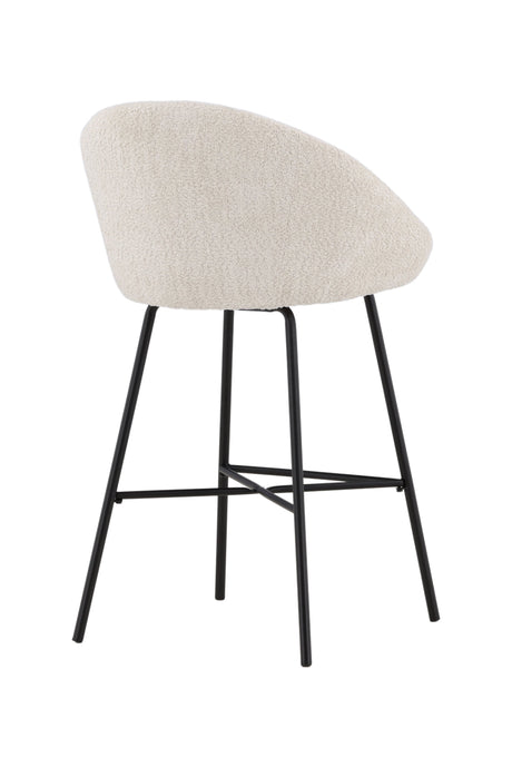 Velvet Barhocker - weiß/Stahl - Barhocker - ALVAHOME