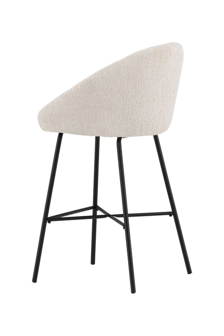Velvet Barhocker - weiß/Stahl - Barhocker - ALVAHOME