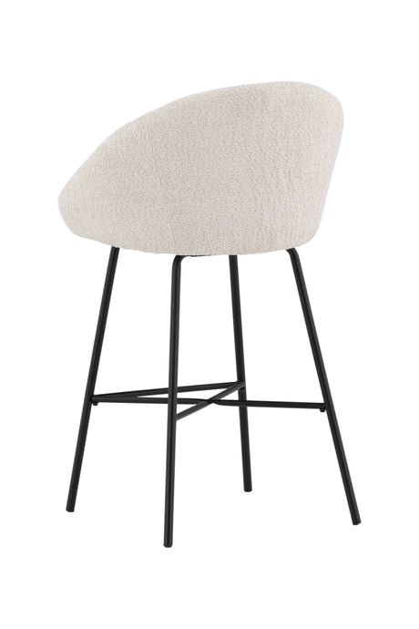 Velvet Barhocker - weiß/Stahl - Barhocker - ALVAHOME
