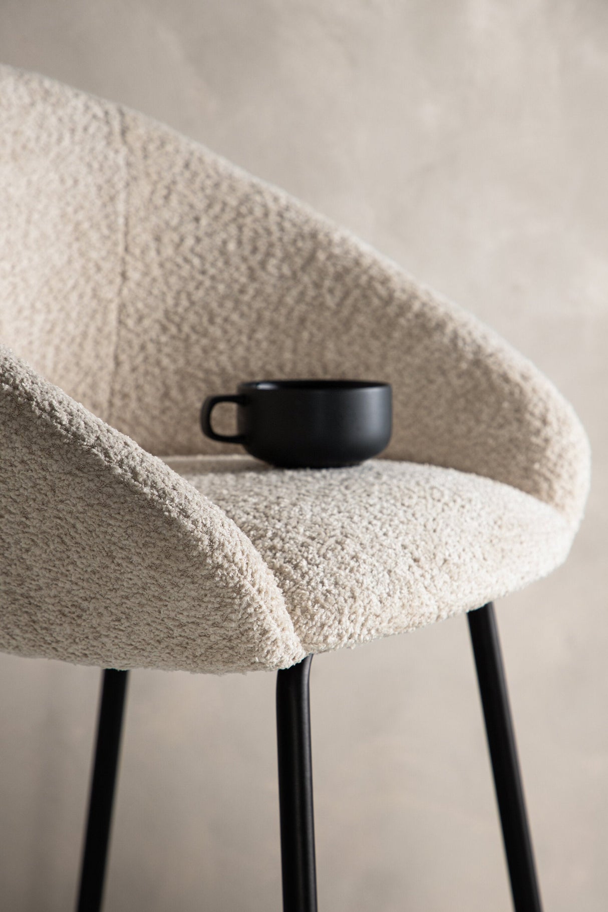 Velvet Barhocker - weiß/Stahl - Barhocker - ALVAHOME