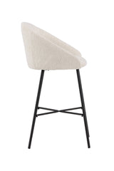Velvet Barhocker - weiß/Stahl - Barhocker - ALVAHOME