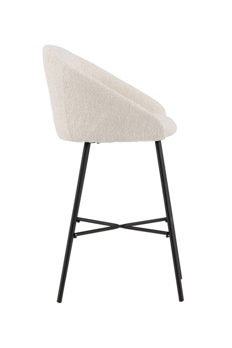 Velvet Barhocker - weiß/Stahl - Barhocker - ALVAHOME