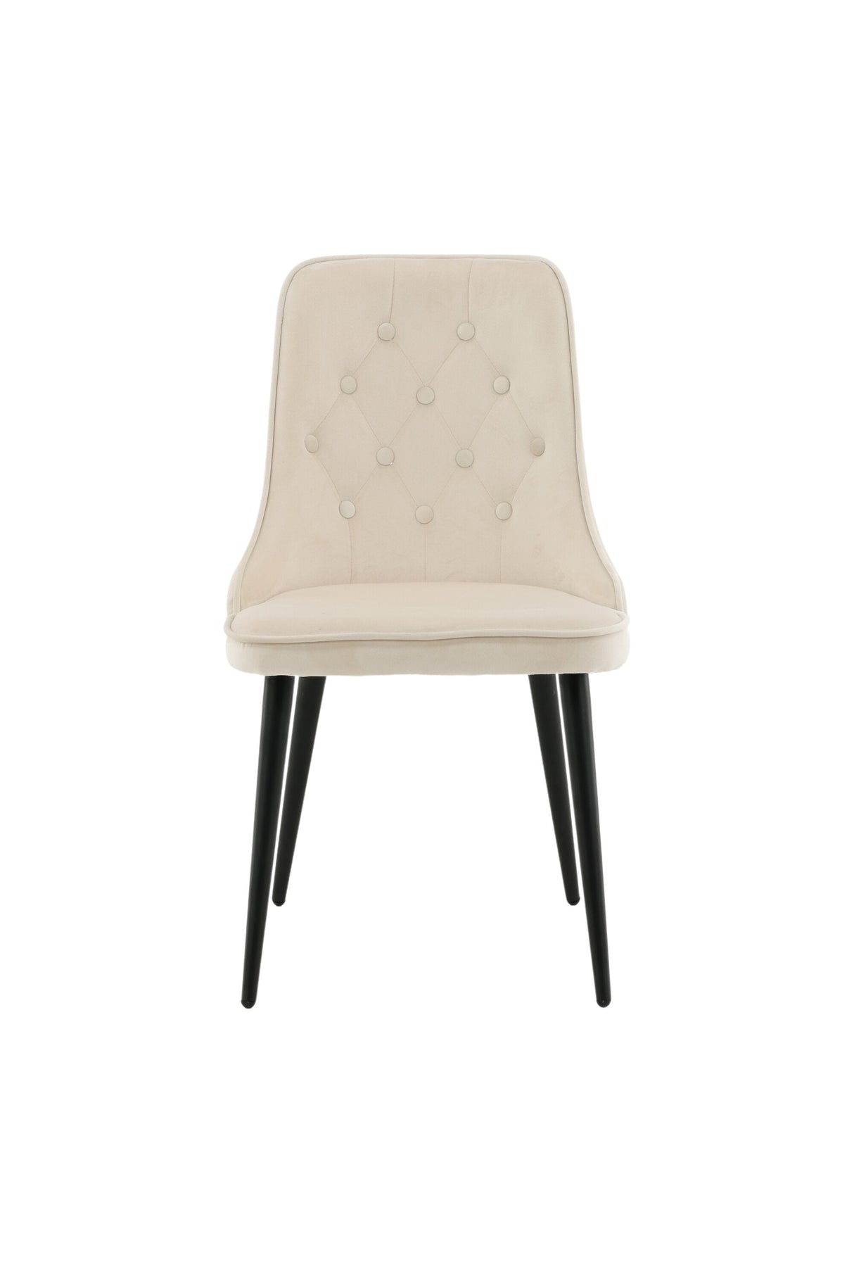 Velvet Deluxe Esszimmerstuhl - beige/Polyester - Samt - Essstühle - ALVAHOME