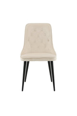 Velvet Deluxe Esszimmerstuhl - beige/Polyester - Samt - Essstühle - ALVAHOME