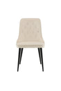 Velvet Deluxe Esszimmerstuhl - beige/Polyester - Samt - Essstühle - ALVAHOME