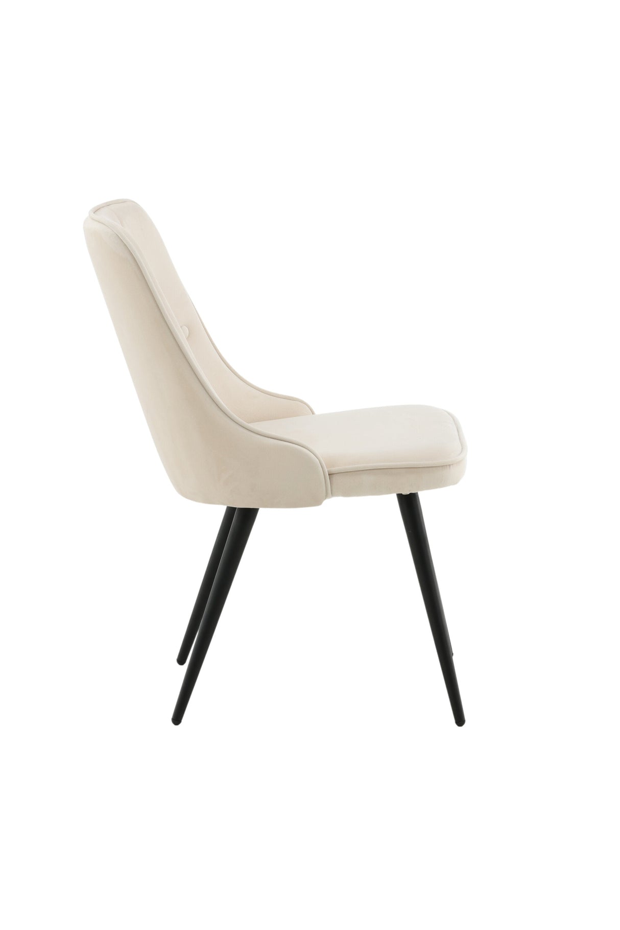 Velvet Deluxe Esszimmerstuhl - beige/Polyester - Samt - Essstühle - ALVAHOME