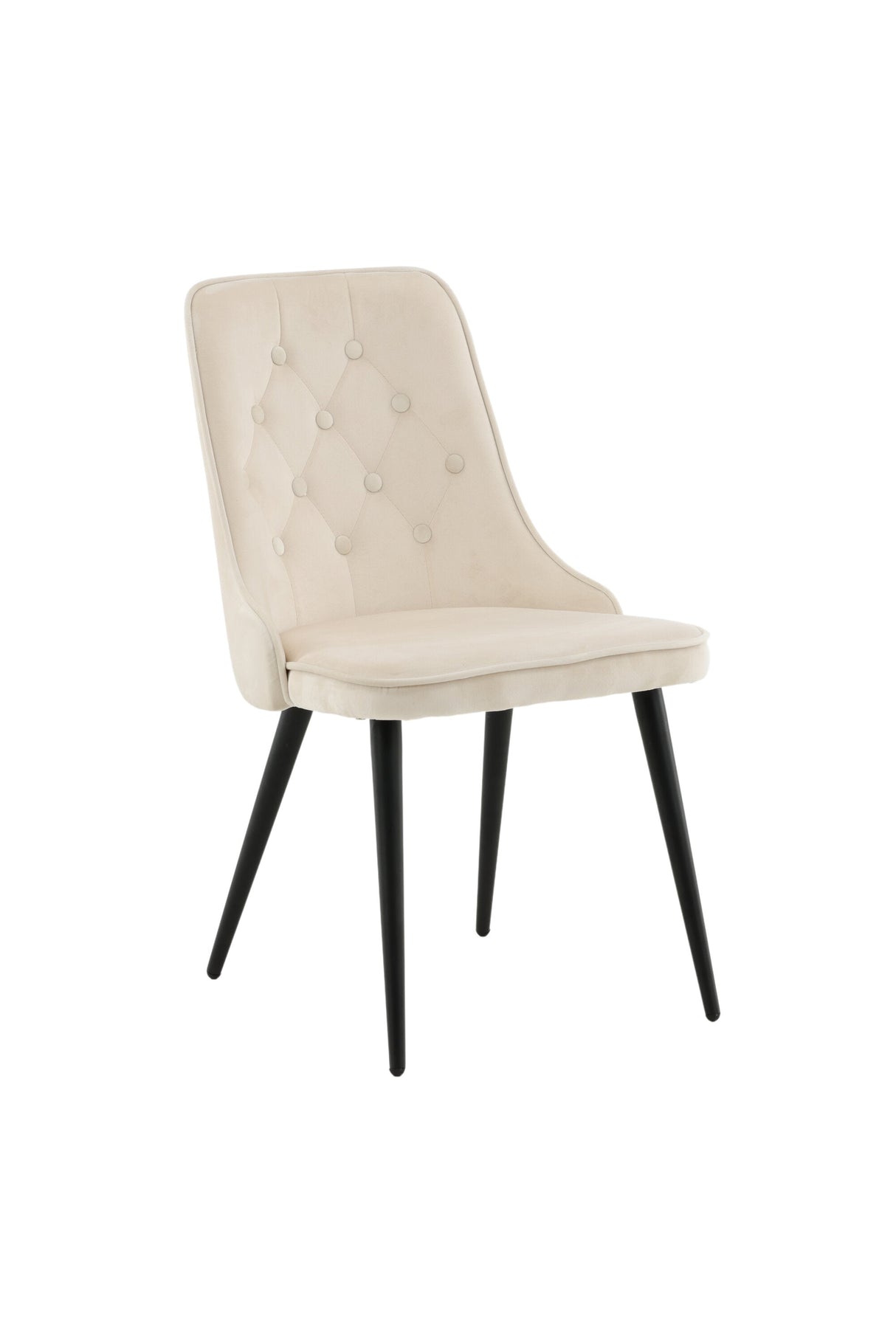 Velvet Deluxe Esszimmerstuhl - beige/Polyester - Samt - Essstühle - ALVAHOME