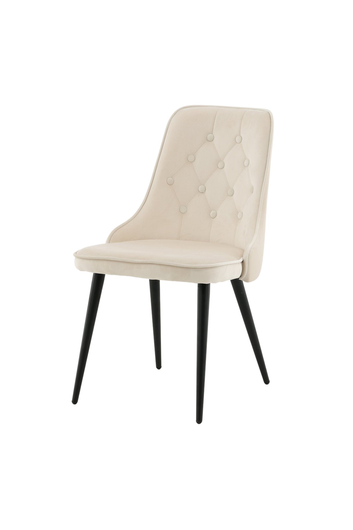 Velvet Deluxe Esszimmerstuhl - beige/Polyester - Samt - Essstühle - ALVAHOME
