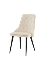 Velvet Deluxe Esszimmerstuhl - beige/Polyester - Samt - Essstühle - ALVAHOME