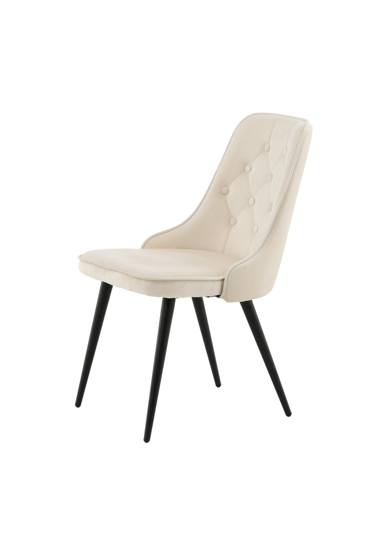 Velvet Deluxe Esszimmerstuhl - beige/Polyester - Samt - Essstühle - ALVAHOME