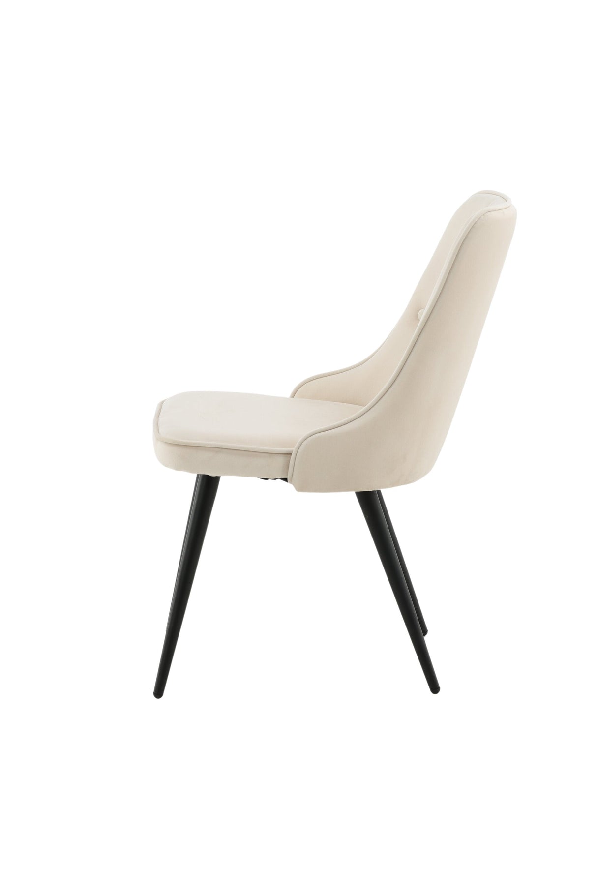 Velvet Deluxe Esszimmerstuhl - beige/Polyester - Samt - Essstühle - ALVAHOME