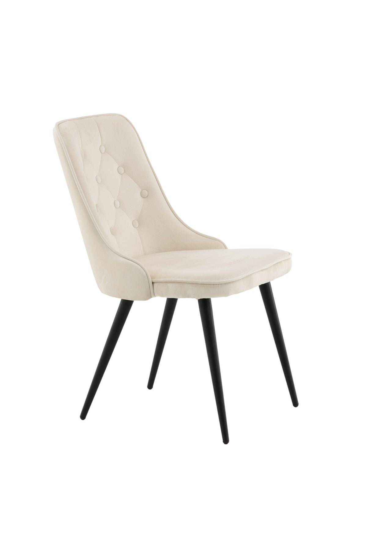Velvet Deluxe Esszimmerstuhl - beige/Polyester - Samt - Essstühle - ALVAHOME