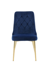 Velvet Deluxe Esszimmerstuhl - blau/Polyester - Samt - Essstühle - ALVAHOME
