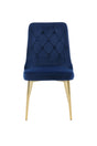 Velvet Deluxe Esszimmerstuhl - blau/Polyester - Samt - Essstühle - ALVAHOME