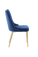 Velvet Deluxe Esszimmerstuhl - blau/Polyester - Samt - Essstühle - ALVAHOME