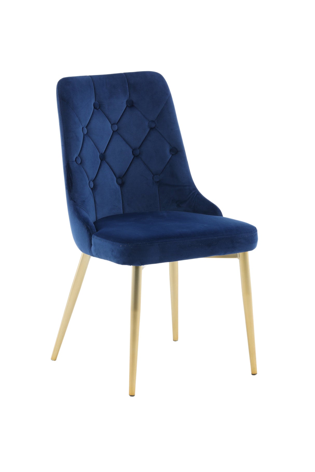 Velvet Deluxe Esszimmerstuhl - blau/Polyester - Samt - Essstühle - ALVAHOME