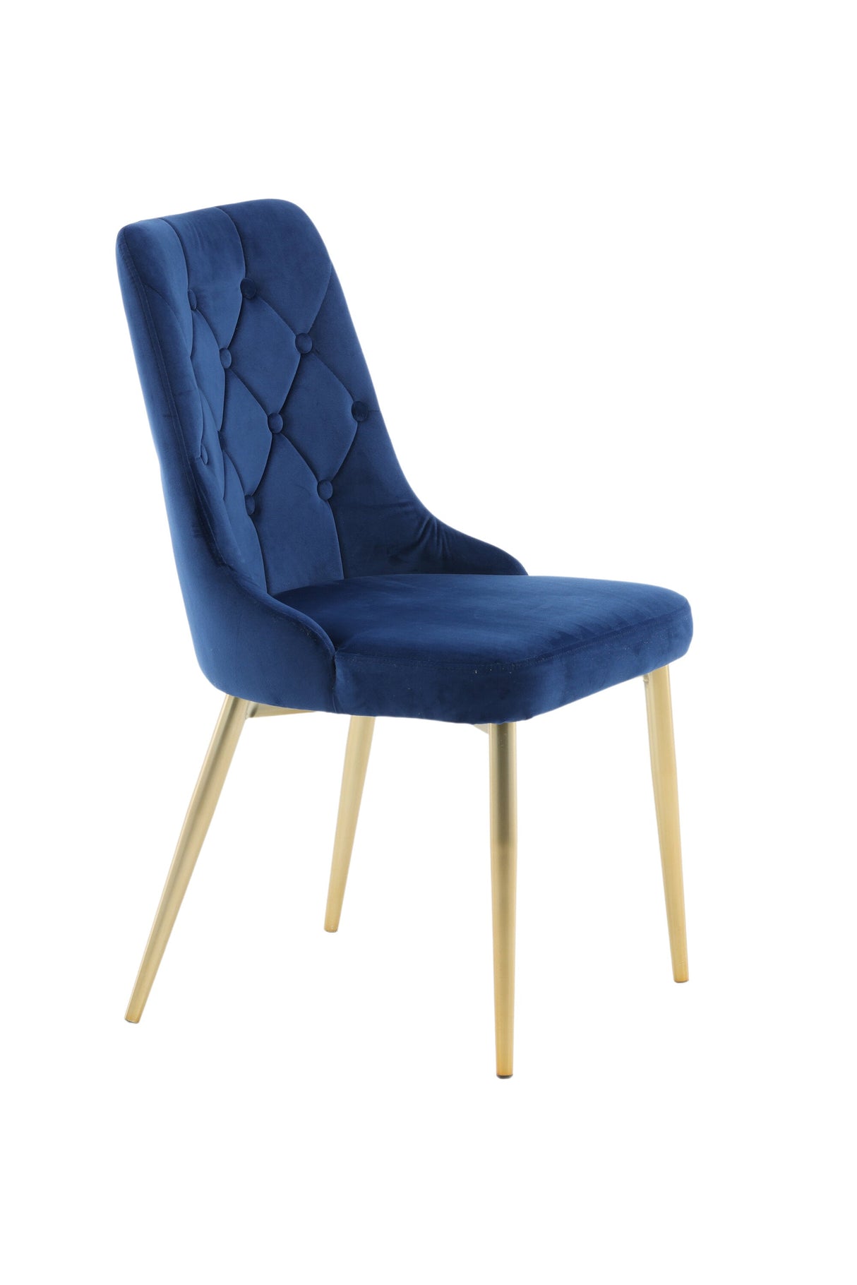 Velvet Deluxe Esszimmerstuhl - blau/Polyester - Samt - Essstühle - ALVAHOME