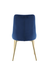 Velvet Deluxe Esszimmerstuhl - blau/Polyester - Samt - Essstühle - ALVAHOME