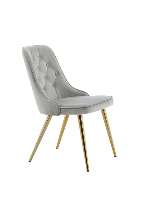 Velvet Deluxe Esszimmerstuhl - grau/Polyester - Samt - Essstühle - ALVAHOME