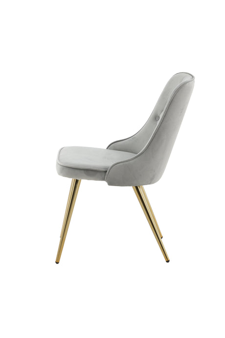 Velvet Deluxe Esszimmerstuhl - grau/Polyester - Samt - Essstühle - ALVAHOME