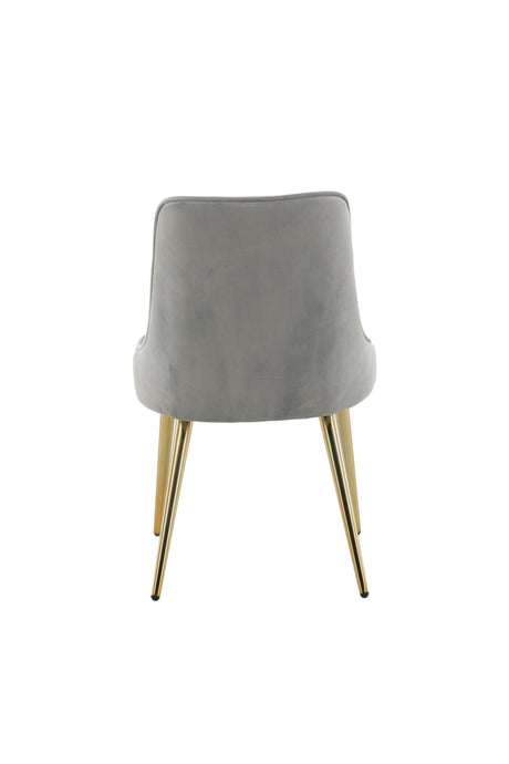 Velvet Deluxe Esszimmerstuhl - grau/Polyester - Samt - Essstühle - ALVAHOME