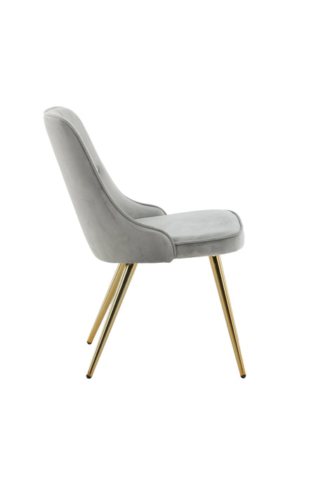 Velvet Deluxe Esszimmerstuhl - grau/Polyester - Samt - Essstühle - ALVAHOME